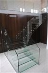全玻璃悬浮直楼梯，YD-BF503